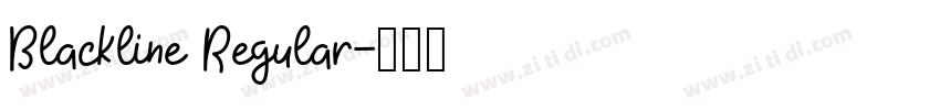Blackline Regular字体转换